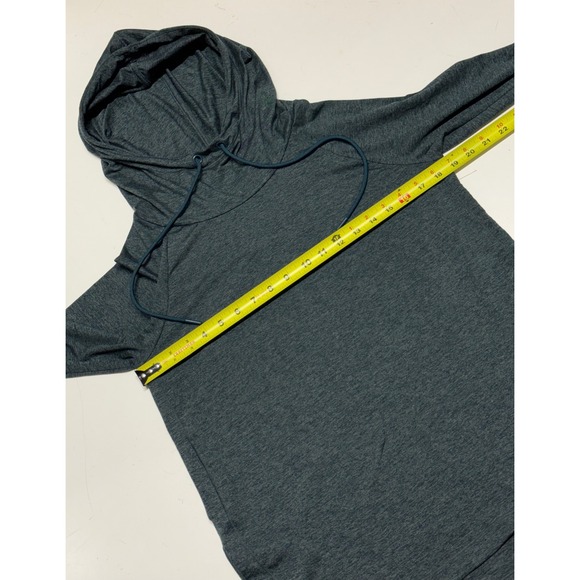 Athleta Womens Small Petite Heathered Blue Cowl Neck Pullover Hoodie RN 54023 - Picture 2 of 4